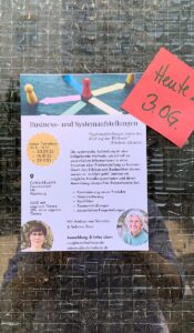 Flyer zum Aufstellungstag am Eingang